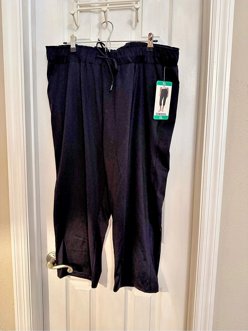 32 Degrees Cool Active Capri Cropped Pants Black XL